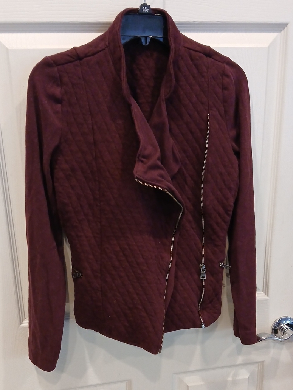 Banana Republic Quilted Utility Jacket in Deep Burgundy